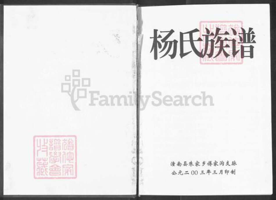 重庆市潼南区崇龛镇杨氏族谱-杨氏族谱.pdf电子版预览图1