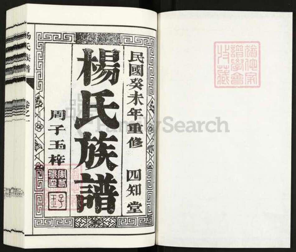 江苏省泰州市泰兴市杨氏四知堂族谱-杨氏族谱.pdf电子版预览图1