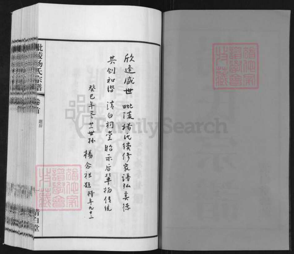 江苏省常州市天宁区杨氏清白堂族谱-毗陵杨氏宗谱.pdf电子版预览图1