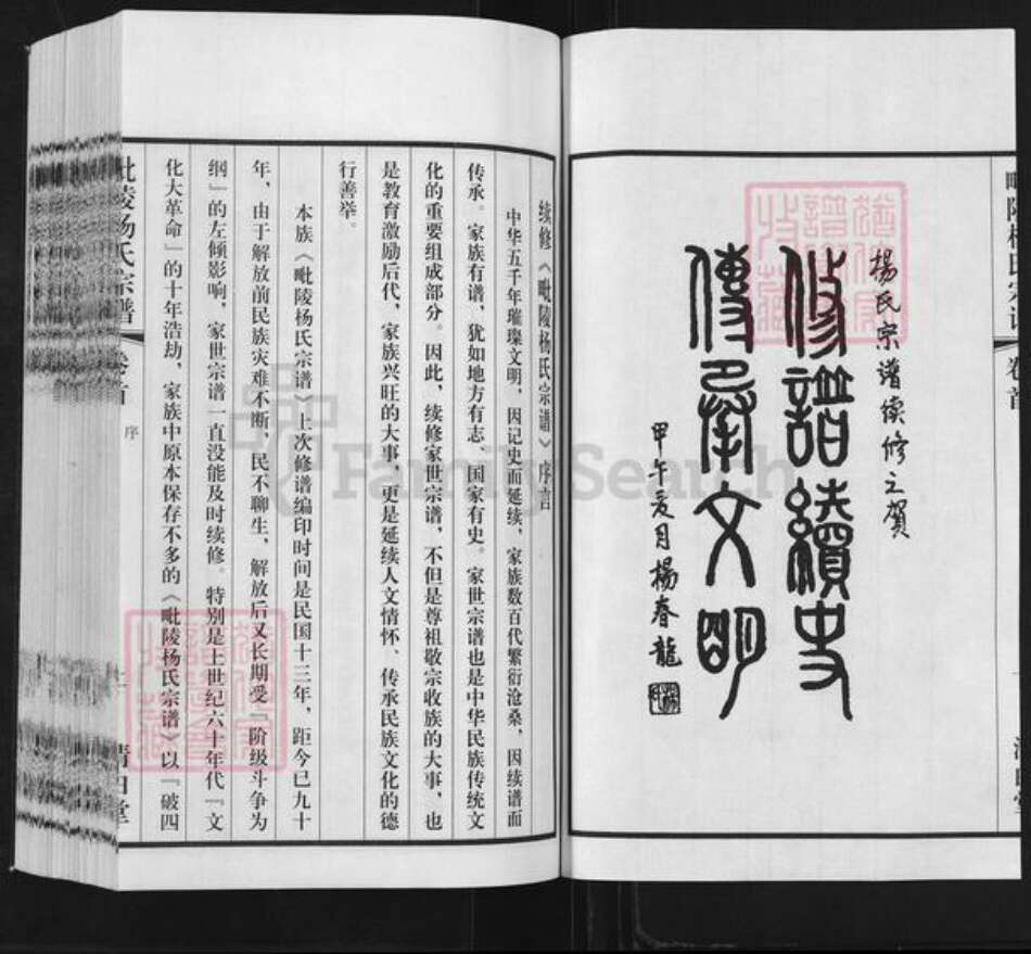 江苏省常州市天宁区杨氏清白堂族谱-毗陵杨氏宗谱.pdf电子版预览图2