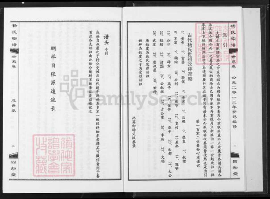 湖北省武汉市江汉区武汉杨氏四知堂族谱-杨氏宗谱.pdf电子版预览图2