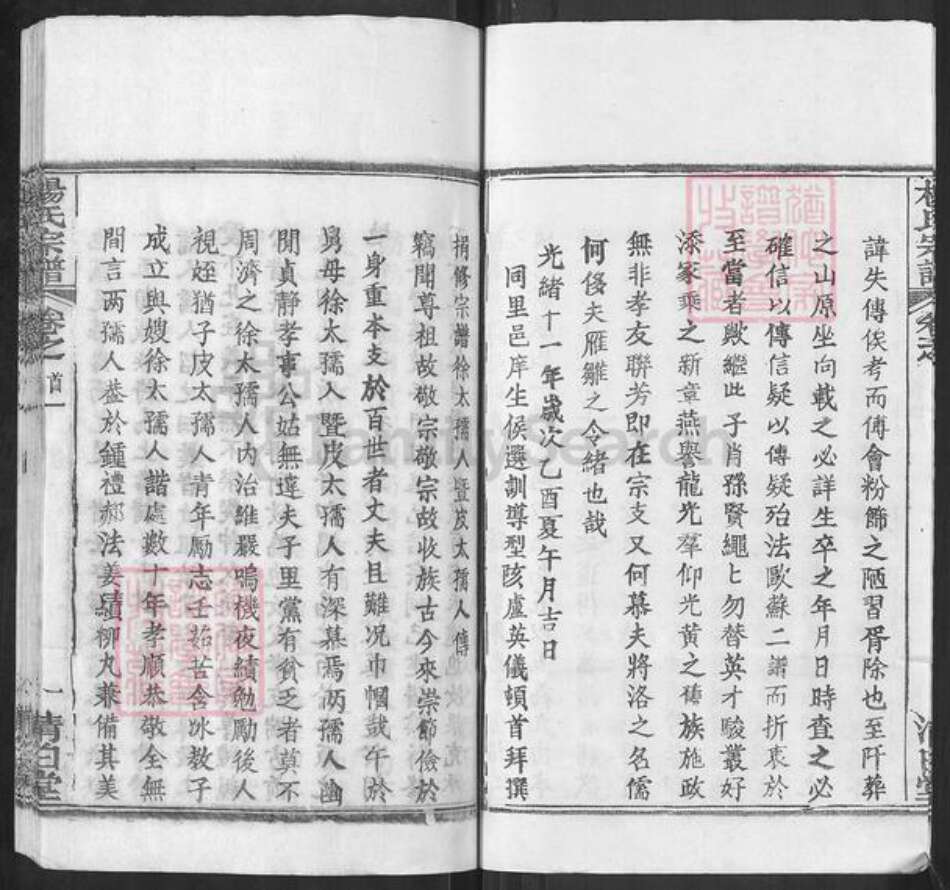 湖北省武汉市新洲区杨氏清白堂族谱-杨氏宗谱.pdf电子版预览图3