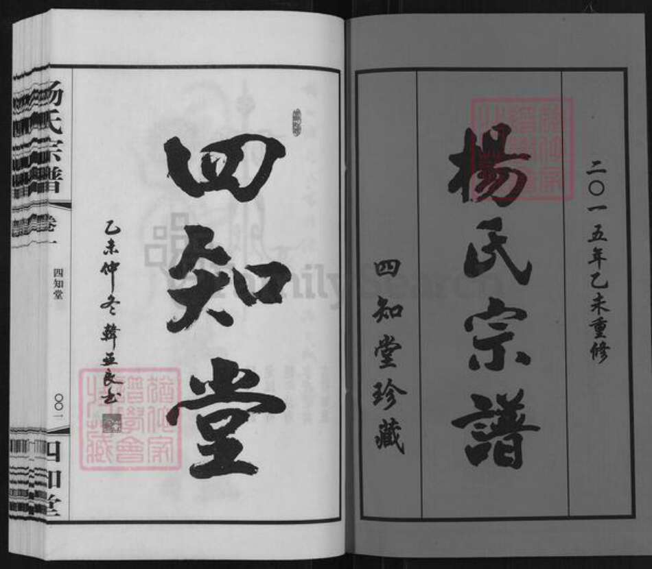 江苏省常州市武进县杨氏四知堂族谱-芳山杨氏宗谱.pdf电子版预览图1