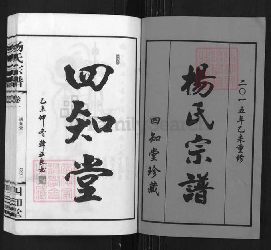 江苏省常州市武进县杨氏四知堂族谱-芳山杨氏宗谱.pdf电子版预览图1