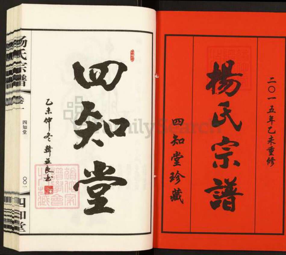 江苏省常州市武进县杨氏四知堂族谱-芳山杨氏宗谱.pdf电子版预览图1
