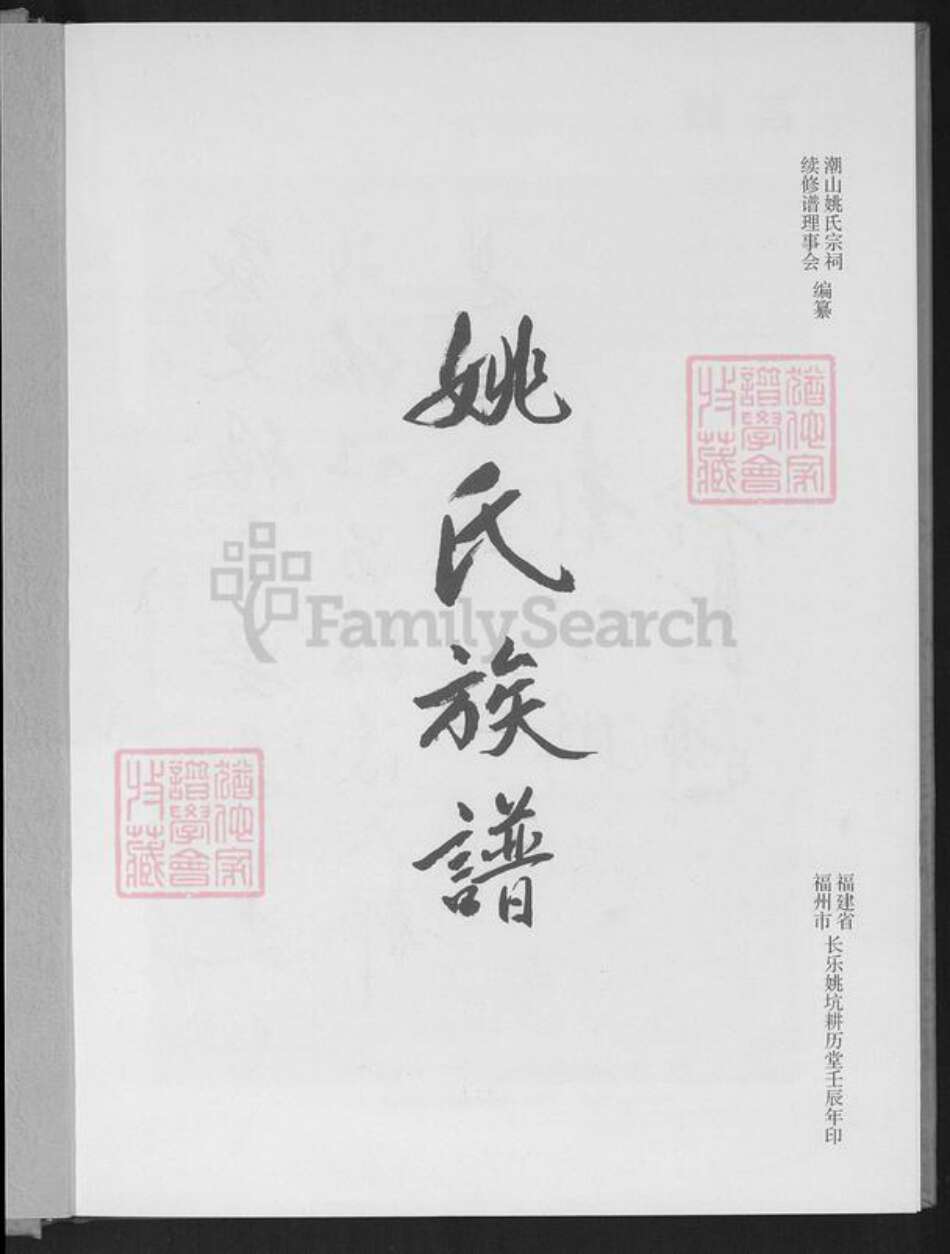 福建省福州市长乐区文岭镇姚氏族谱-姚氏族谱.pdf电子版预览图2