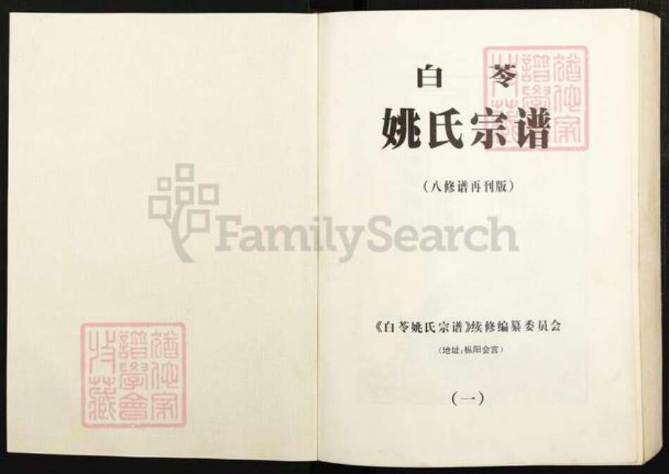安徽省铜陵市枞阳县会宫镇姚氏族谱-白苓姚氏宗谱(八修谱再刊版).pdf电子版预览图1