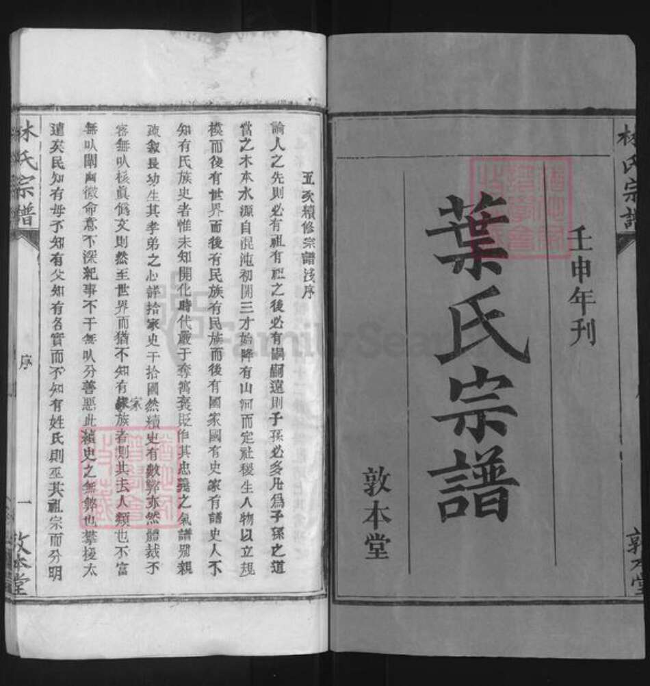 湖北省武汉市新洲区叶氏敦本堂族谱-叶氏宗谱.pdf电子版预览图1