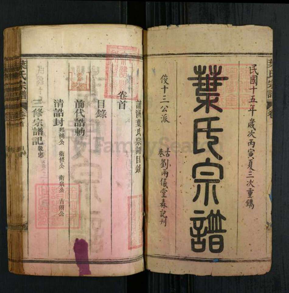 江西省上饶市广丰区五都镇叶氏族谱-叶氏宗谱.pdf电子版预览图1