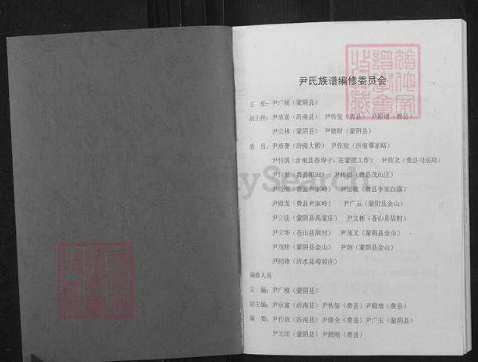 山东省临沂市沂南县张庄镇尹氏族谱-尹氏族谱.pdf电子版预览图1