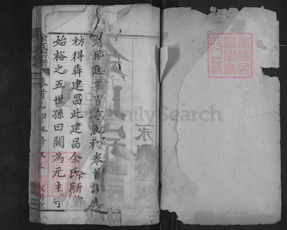 湖北省武汉市新洲区余氏永兴堂族谱-余氏宗谱.pdf电子版预览图1