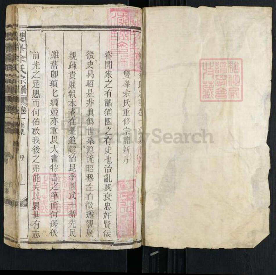 江西省上饶市广丰区横山镇余氏族谱-双峰余氏宗谱.pdf电子版预览图1