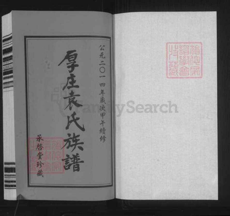 江苏省常州市金坛区儒林镇袁氏承启堂族谱-厚庄袁氏族谱.pdf电子版预览图1