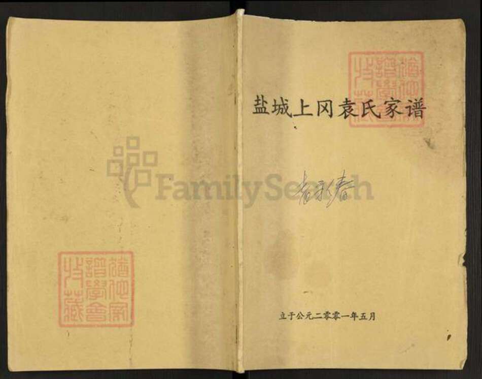 江苏省盐城市建湖县上冈镇袁氏汝南堂族谱-盐城上冈袁氏家谱.pdf电子版缩略图