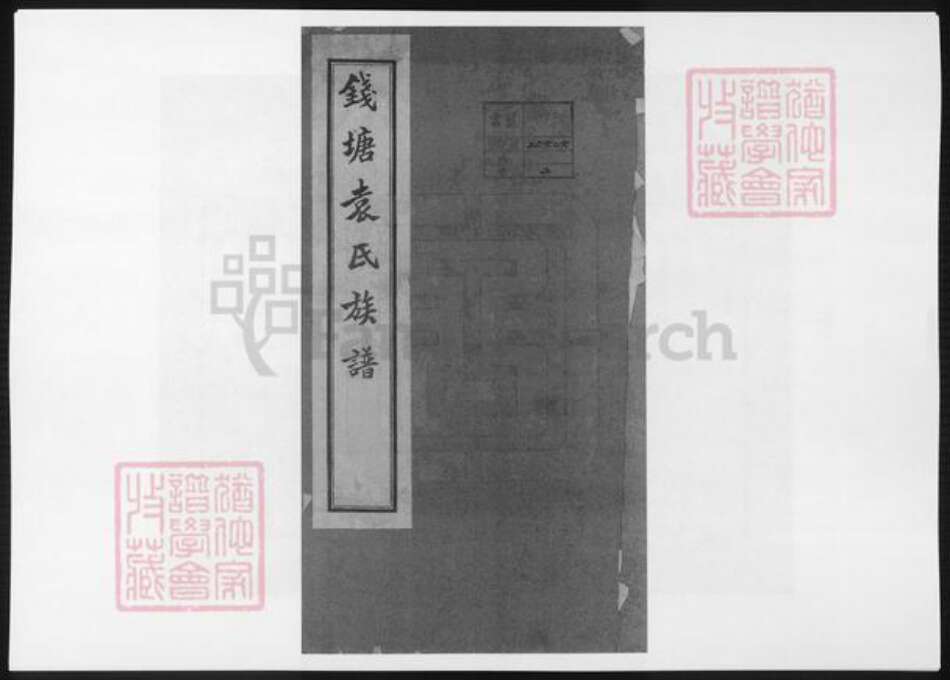 浙江省杭州市袁氏族谱-钱塘袁氏族谱.pdf电子版缩略图