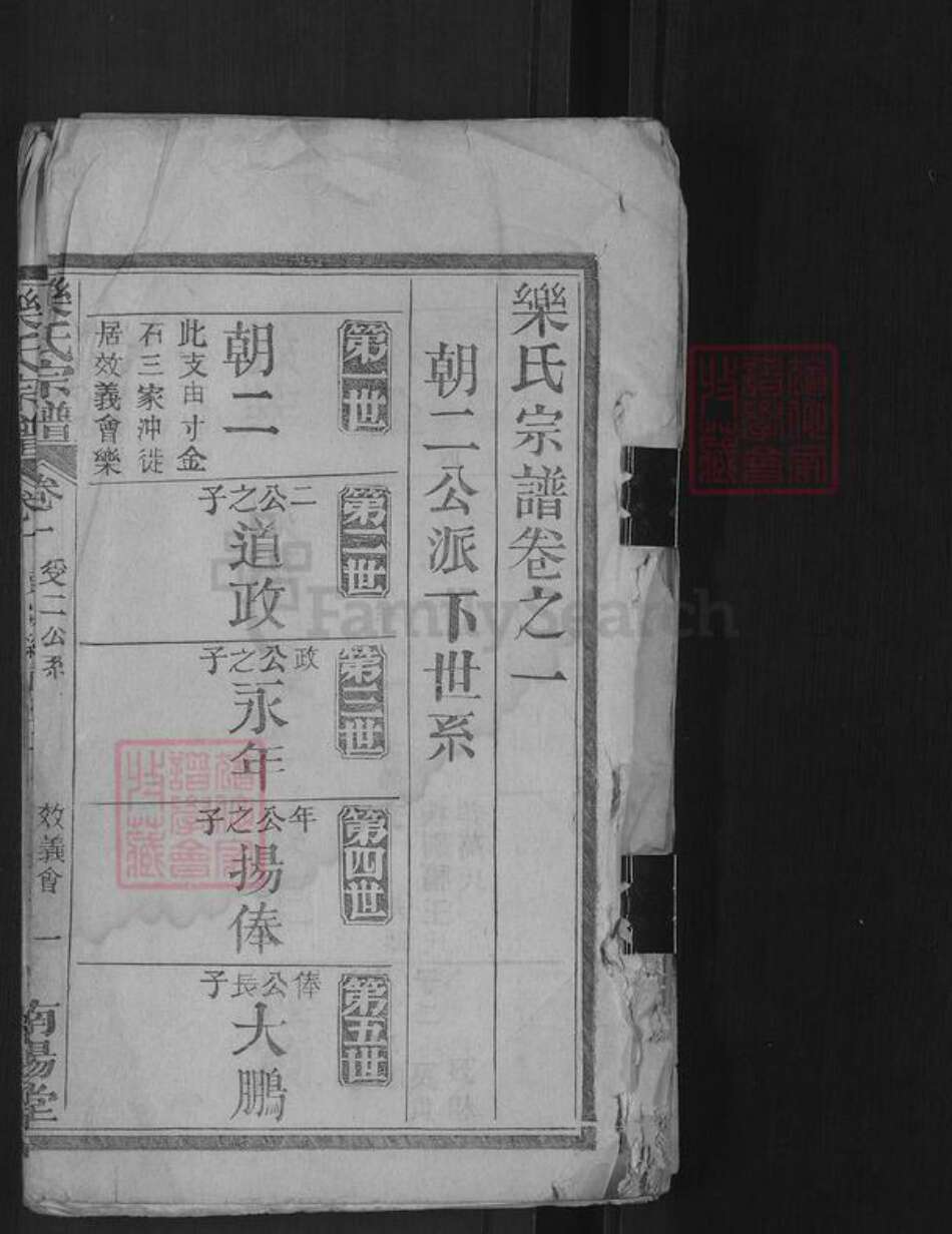湖北省黄冈市英山县乐氏南阳堂族谱-乐氏宗谱.pdf电子版预览图1