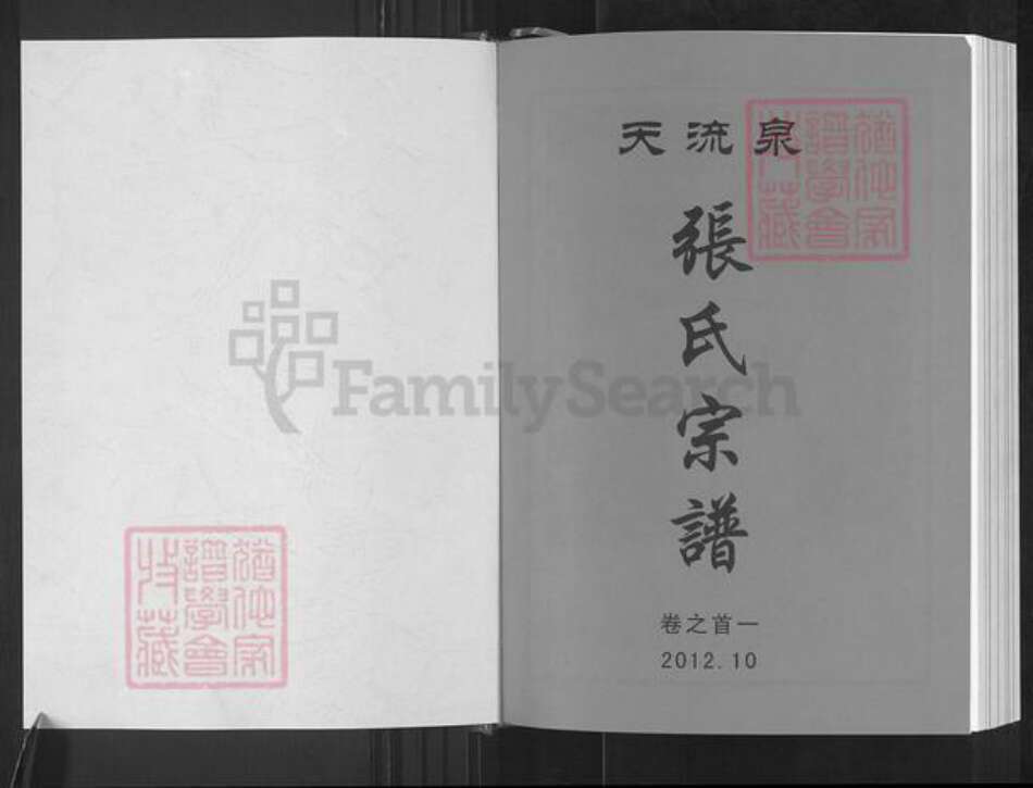 湖北省黄冈市麻城市张氏族谱-天流泉张氏宗谱.pdf电子版预览图1