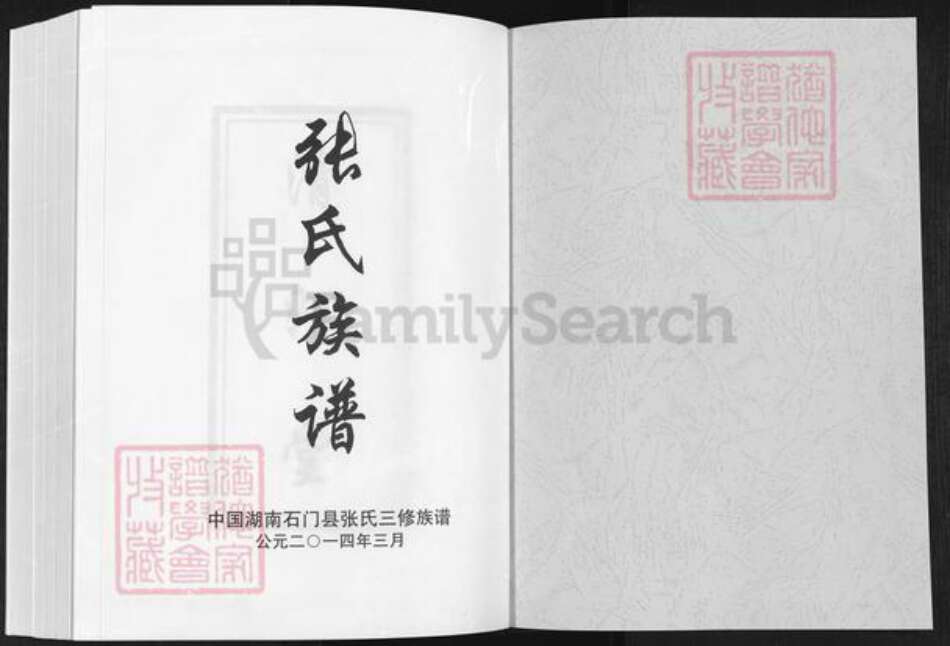 湖南省常德市石门县张氏清河堂族谱-张氏族谱.pdf电子版预览图1