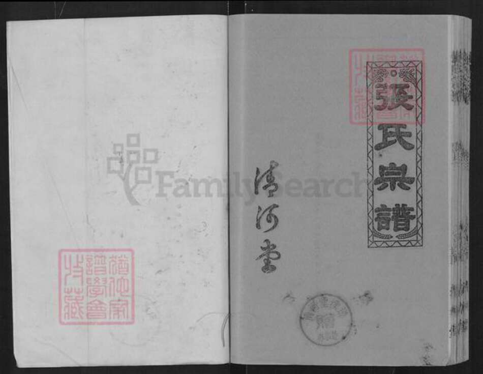 湖北省武汉市蔡甸区侏儒山街道张氏清河堂族谱-张氏宗谱.pdf电子版预览图1