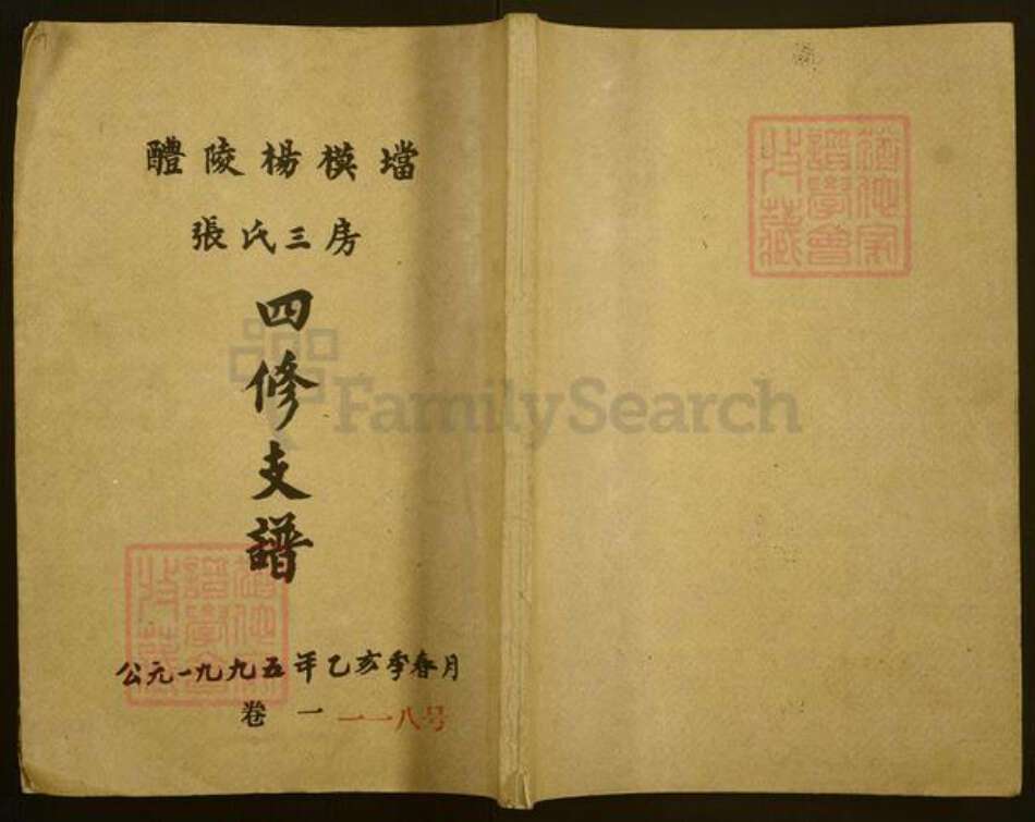 湖南省株洲市醴陵市醴陵张氏务本堂族谱-醴陵杨模垱张氏三房四修支谱.pdf电子版缩略图