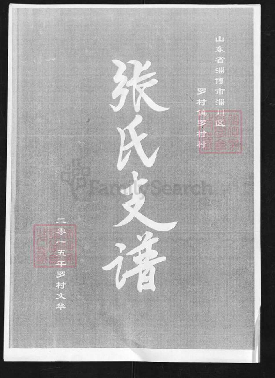 山东省淄博市淄川区张氏族谱-张氏支谱.pdf电子版缩略图