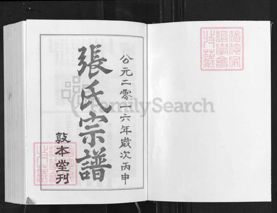 湖北省武汉市新洲区张氏敦本堂族谱-张氏宗谱.pdf电子版预览图1