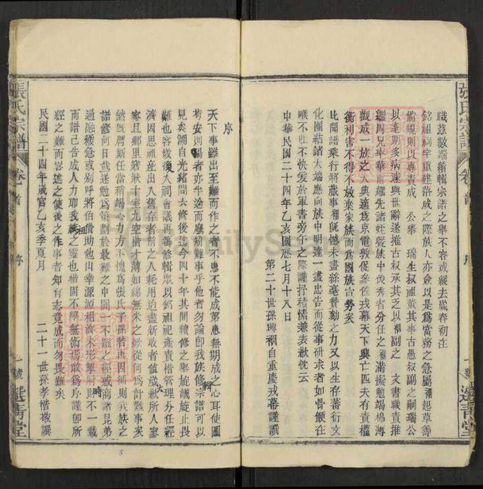 湖北省黄冈市罗田县平湖乡张氏选青堂族谱-张氏宗谱.pdf电子版预览图5