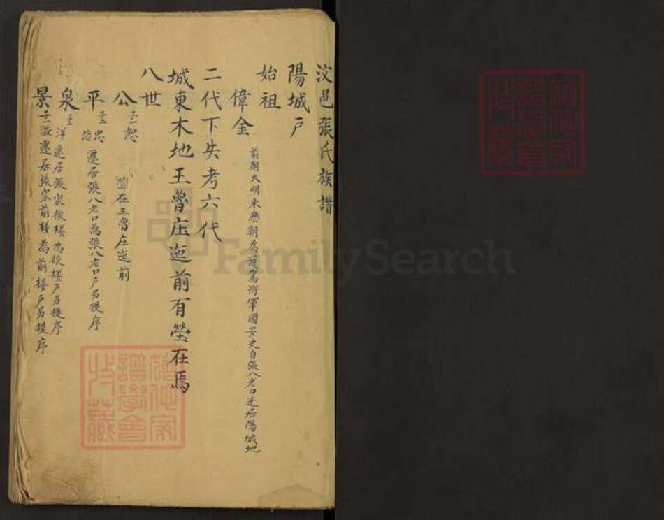 山西省晋城市阳城县张氏族谱-汶邑张氏族谱.pdf电子版预览图1