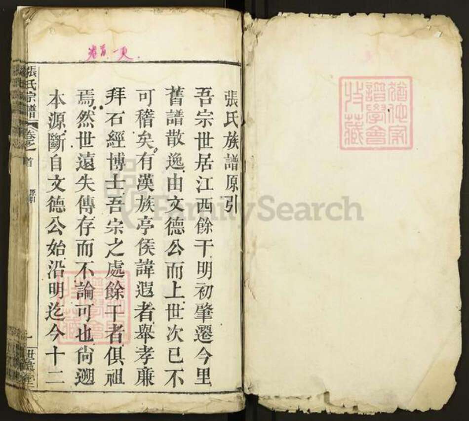 湖北省黄冈市红安县张氏世德堂族谱-张氏宗谱.pdf电子版预览图1