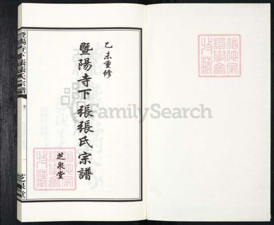 浙江省绍兴诸暨市牌头镇张氏芝泉堂族谱-暨阳寺下张张氏宗谱.pdf电子版预览图1