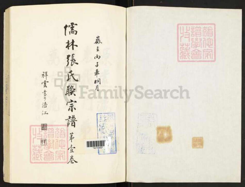 福建省张氏儒林堂族谱-儒林张氏联宗谱.pdf电子版预览图2