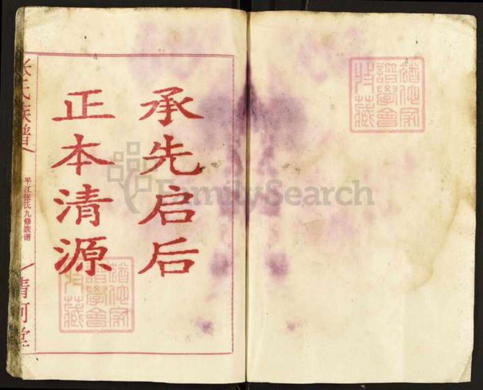 湖南省岳阳市平江县梅仙镇张氏清河堂族谱-张氏族谱.pdf电子版预览图1