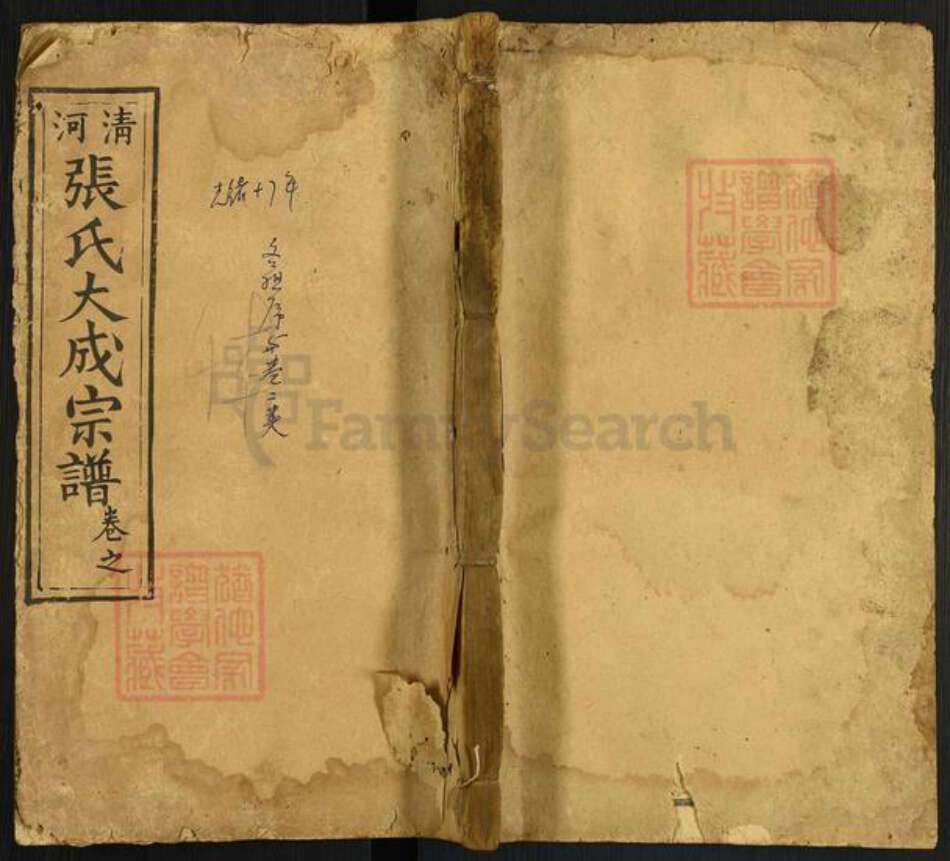 河北省邢台南宫市湖北省黄冈市浠水县张氏商霖堂族谱-清河张氏大成宗谱.pdf电子版缩略图