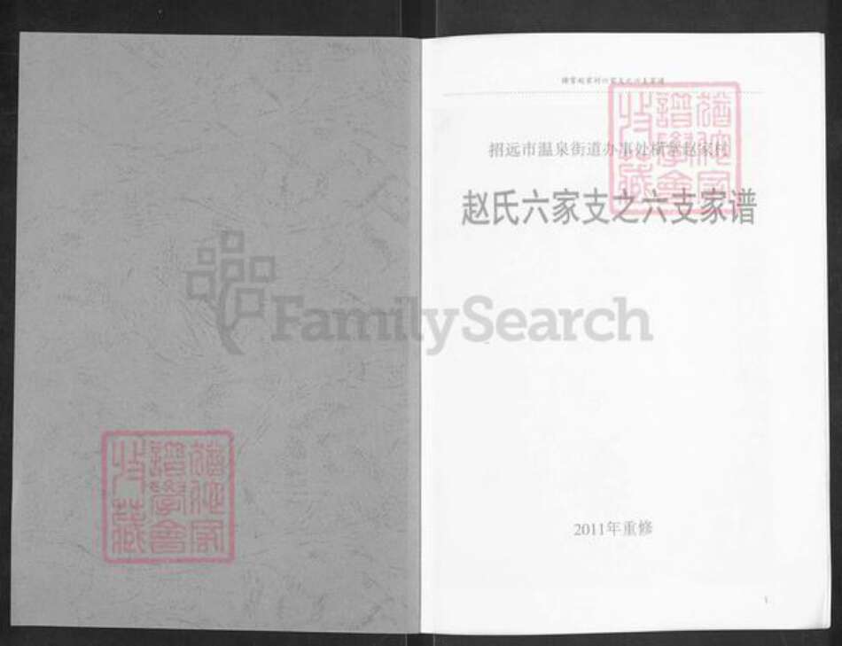 山东省烟台市招远市赵氏族谱-赵氏六家支之六支家谱.pdf电子版预览图1