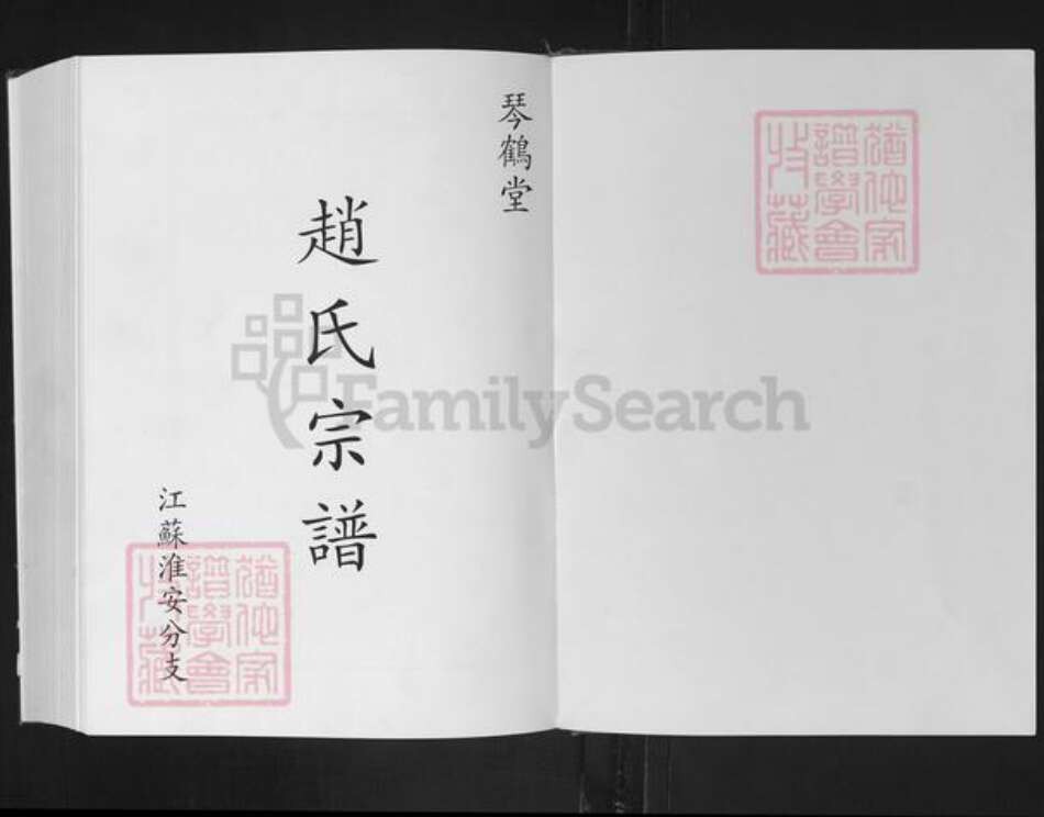 江苏省淮安市淮阴区赵氏琴鹤堂族谱-赵氏宗谱.江苏潍安分支.pdf电子版预览图1