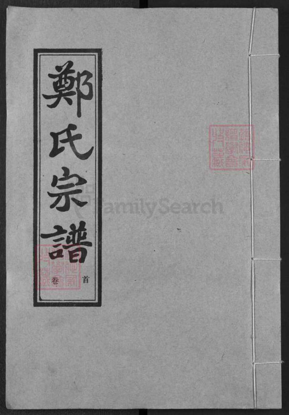 湖北省武汉市新洲区郑氏书带堂族谱-郑氏宗谱.pdf电子版缩略图