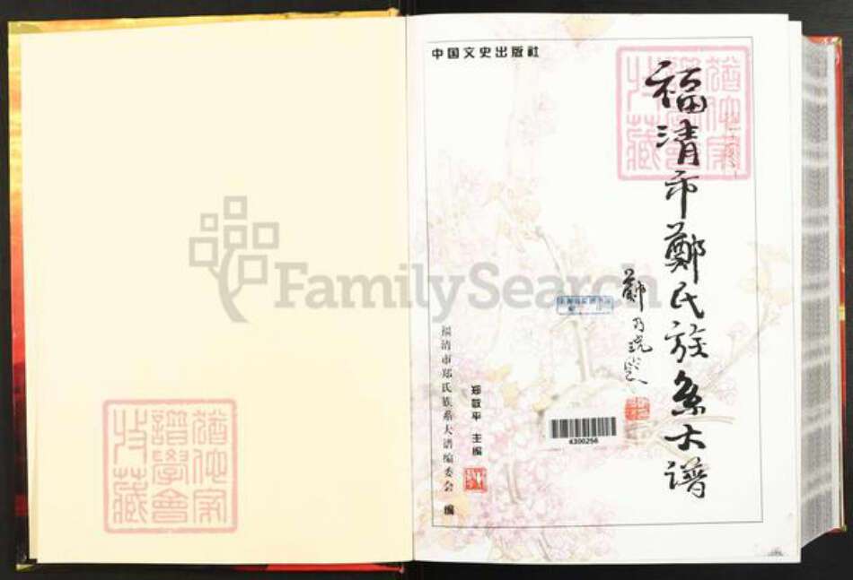 福建省福州市福清市郑氏族谱-福清市郑氏族系大谱.pdf电子版预览图1