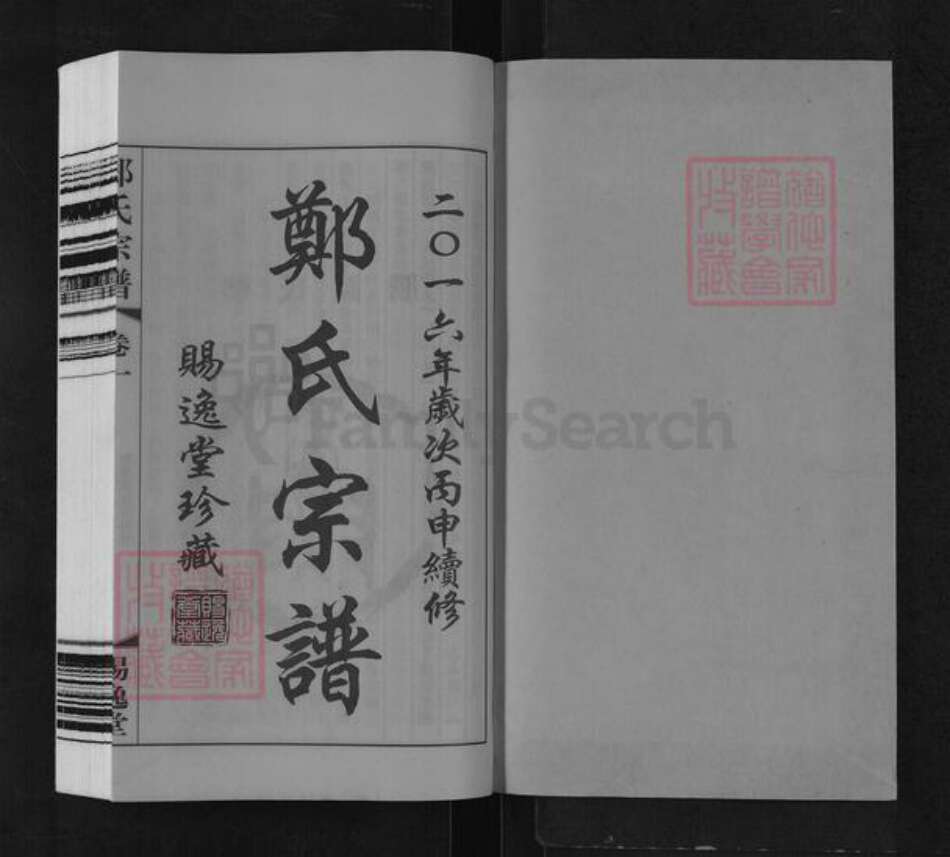 江苏省常州市武进县横林镇郑氏赐逸堂族谱-郑氏宗谱.pdf电子版预览图1