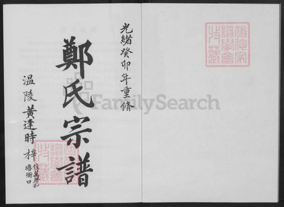 福建省泉州市永春县郑氏族谱-桃源鹏翔郑氏宗谱.pdf电子版预览图1