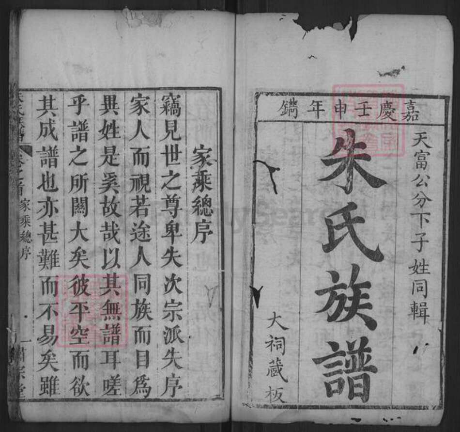 湖北省黄冈市罗田县朱氏萧宗堂族谱-朱氏族谱.pdf电子版预览图1