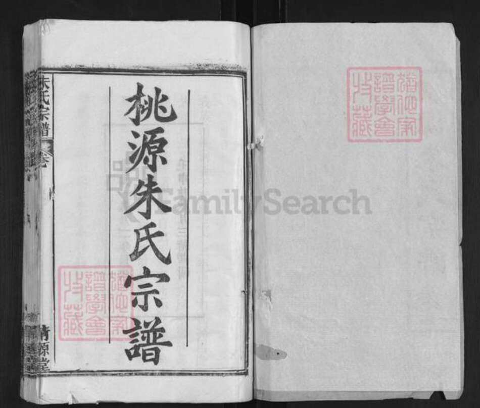 湖北省武汉市新洲区朱氏清源堂族谱-桃源朱氏宗谱.pdf电子版预览图1