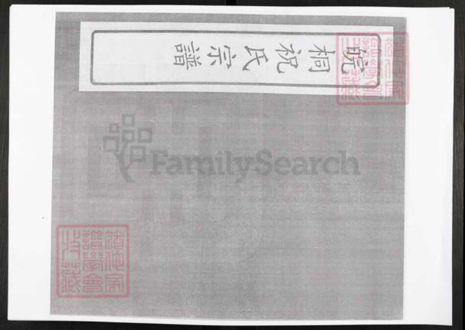 安徽省铜陵市枞阳县祝氏敦叙堂族谱-皖桐祝氏宗谱.pdf电子版缩略图