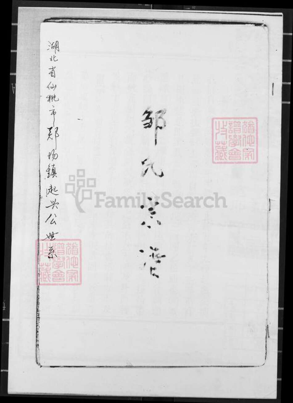 湖北省天门市岳口镇邹氏东鲁堂族谱-邹氏宗谱.pdf电子版缩略图