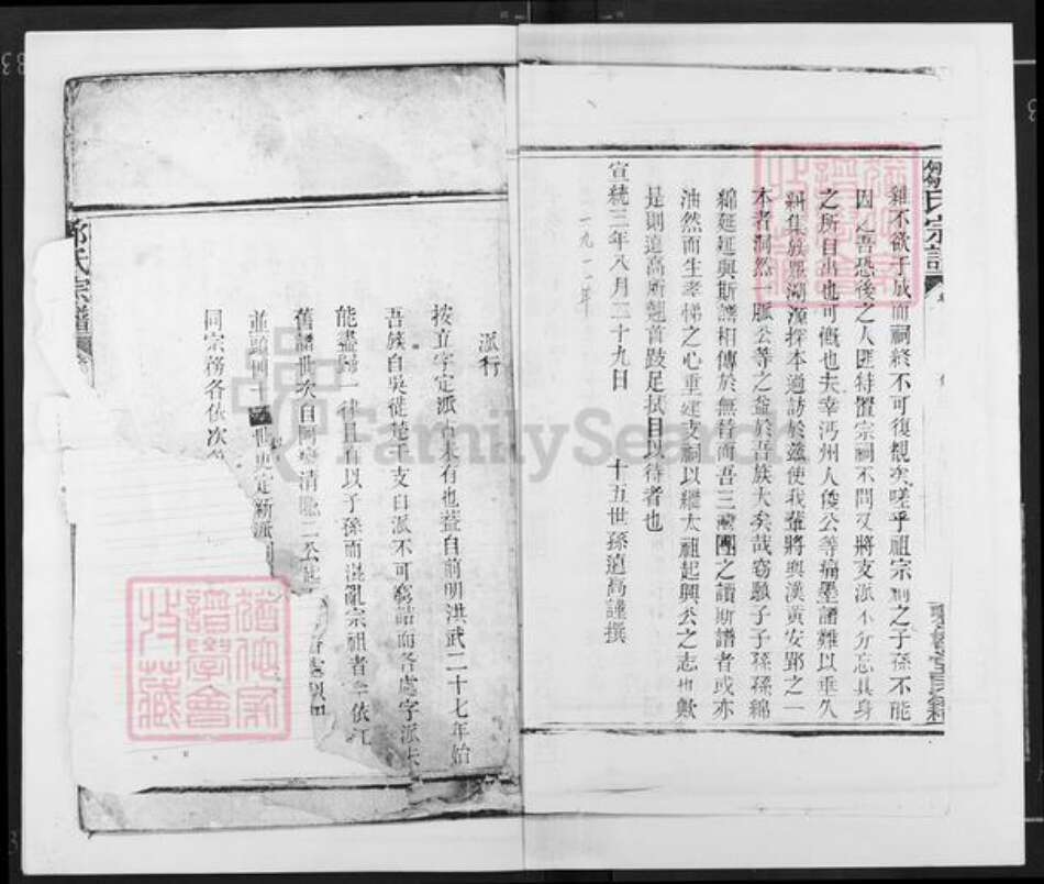 湖北省天门市岳口镇邹氏东鲁堂族谱-邹氏宗谱.pdf电子版预览图2