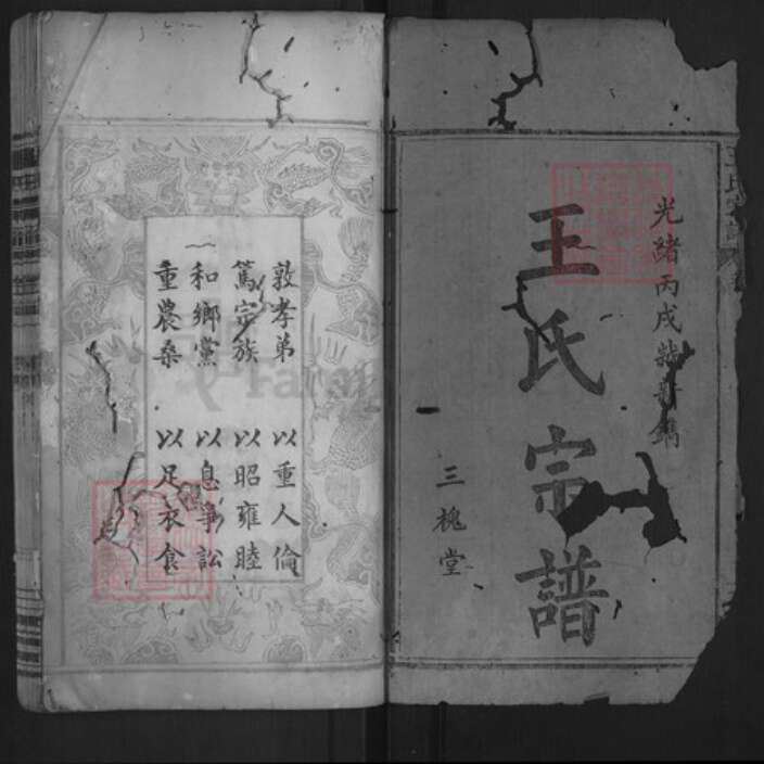 湖北省随州市随县三里岗镇王氏三槐堂族谱-王氏宗谱.pdf电子版预览图1