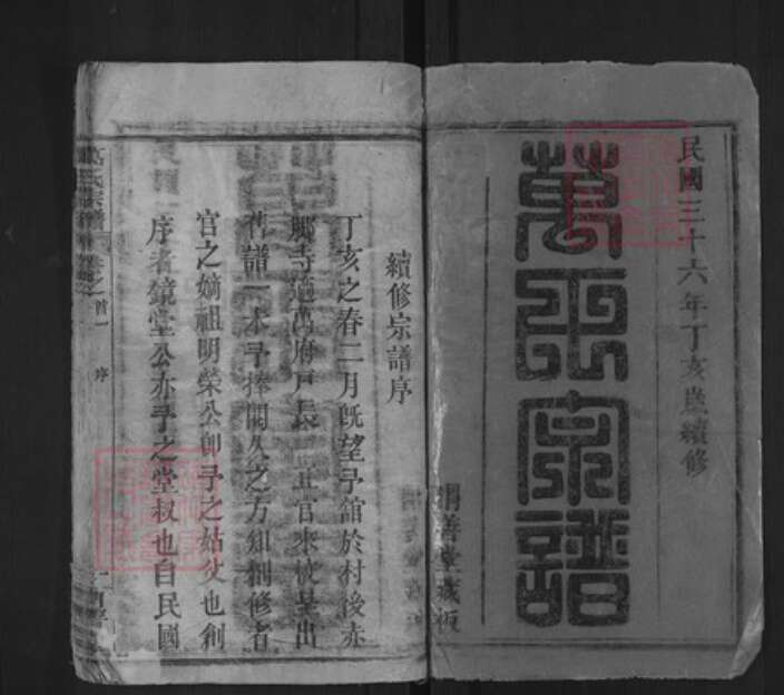 湖北省黄冈市麻城市万氏渭善堂族谱-万氏宗谱.pdf电子版预览图1