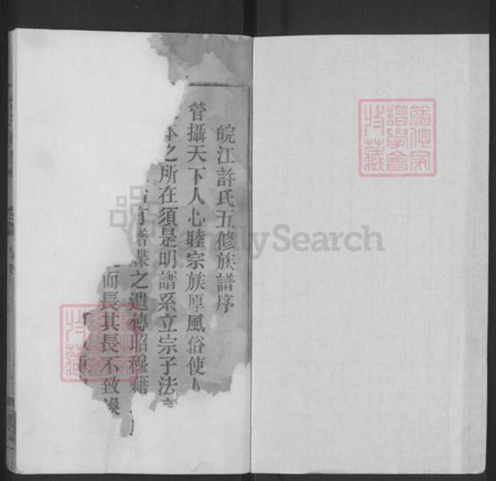 安徽省安庆市桐城市许氏忠孝堂族谱-许氏族谱.pdf电子版预览图1