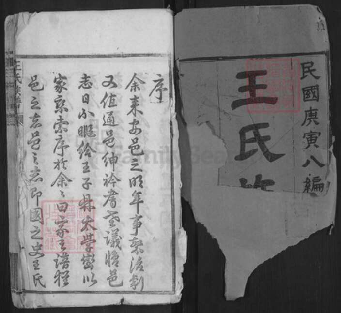 湖北省黄冈市黄州区王氏族谱-王氏族谱.pdf电子版预览图1