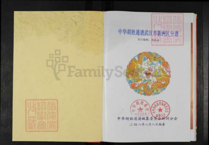 湖北省武汉市新洲区胡氏安定堂族谱-中华胡姓通谱.武汉市新洲区分谱.pdf电子版预览图1