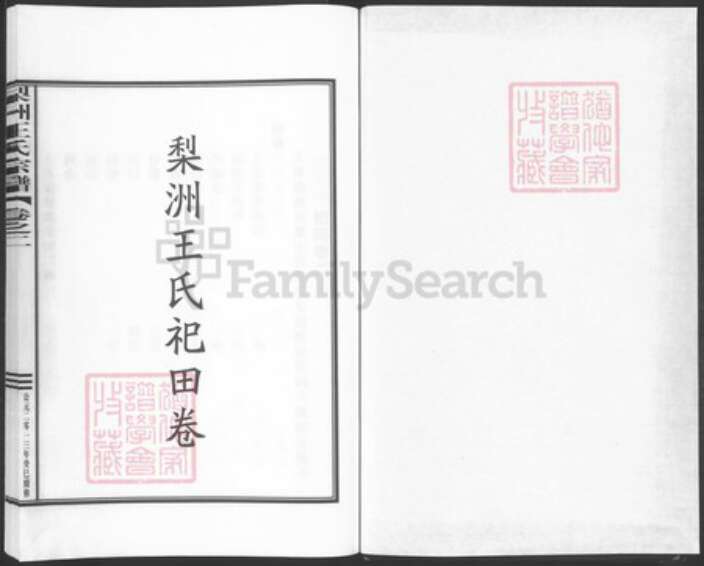 浙江省宁波市余姚市区余姚王氏族谱-梨洲王氏宗谱.pdf电子版预览图1